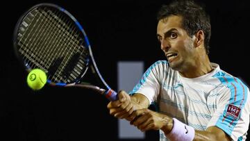 Albert Ramos durante el partido que le enfrentó al italiano Fabio Fognini.