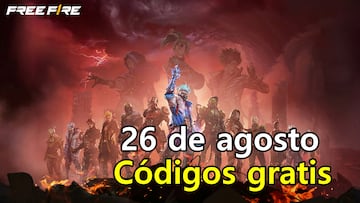 free fire codigos gratis 26 agosto