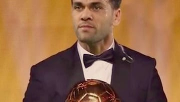 Dani Alves se proclama ganador del Bal&oacute;n de Oro 2018 en su cuenta de Instagram.