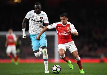 Alexis Sánchez at the Emirates on Wednesday