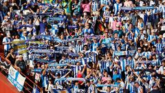 Los aficionados del Espanyol, en Albacete.