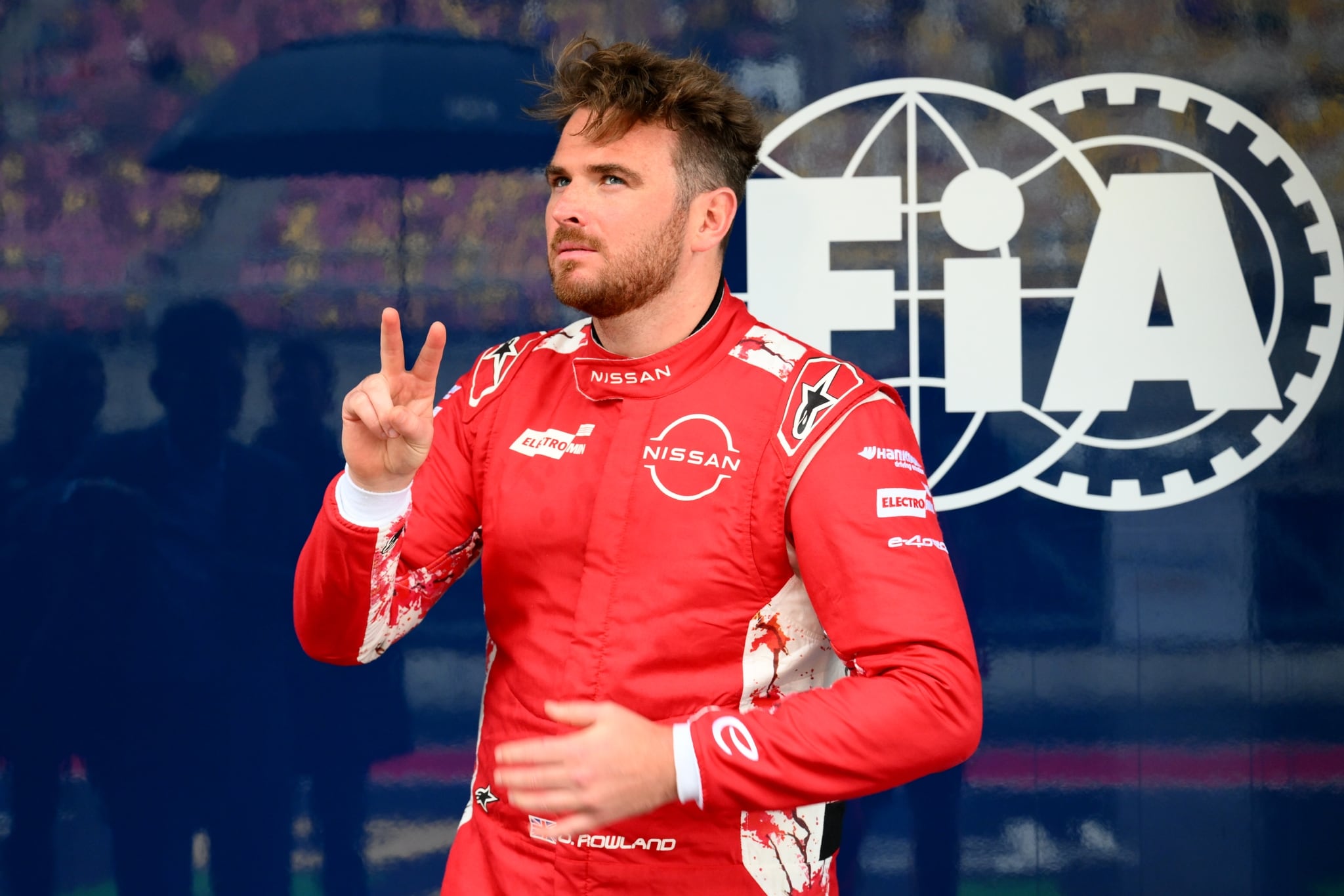 Oliver Rowland, de Nissan, en el E-Prix de Shanghái de Fórmula E.