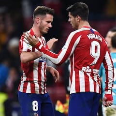 Saúl: "La celebración de Morata ha sido extraña, de repente nos soltó cuando le abrazábamos..."