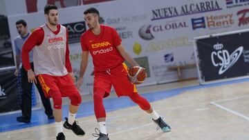 Marc Garc&iacute;a, en sus primeros entrenamientos con la Selecci&oacute;n espa&ntilde;ola de baloncesto.