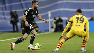 Carvajal fue superado por Ferran durante la primera parte.