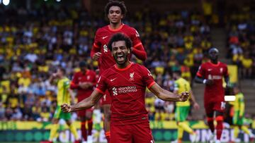 Salah, tras marcar ante el Norwich.