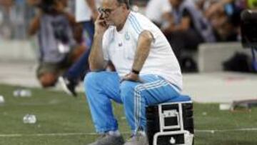 Marcelo Bielsa, en su etapa en el Olympique de Marsella.