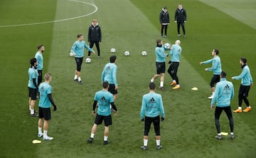 El entrenamiento del Real Madrid antes del derbi