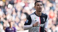 Cristiano, en un partido con la Juventus.