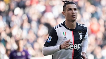 Cristiano, en un partido con la Juventus.