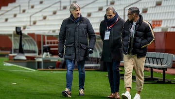 A la izquierda, Alfonso Serrano, director deportivo del Albacete.