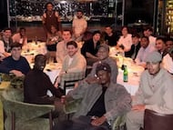 Los jugadores del Real Madrid durante su "cena de conjura".