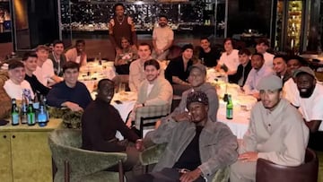Los jugadores del Real Madrid durante su "cena de conjura".