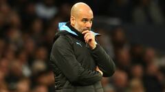 El entrenador espa&ntilde;ol del Manchester City, Pep Guardiola, durante un partido.