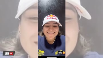 La colombiana expresa su felicidad tras recibir su reconocimiento en los Juegos Olímpicos.