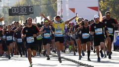 Selfies y fotografías se tomaron el Maratón de Santiago 2019