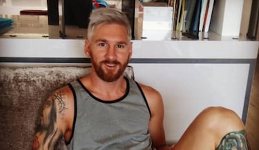 Nuevo look de Messi: ¡Se tiñe el pelo de platino!