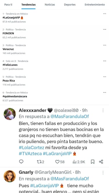 Los números de La Granja VIP y Quién es la Máscara: ¿qué reality tuvo más audiencia en sus estrenos en México?