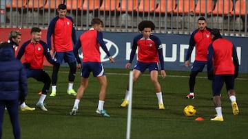 Witsel, en un momento de la sesión de trabajo del Atlético.