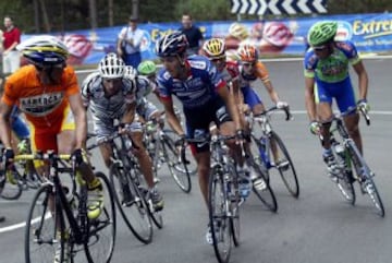 Heras en la Vuelta a España de 2003 durante la etapa en Collado Villalba.
 