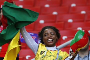 Los hinchas chilenos animaron el ambiente en Moscú