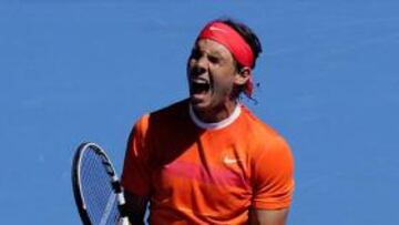 Nadal celebra un punto