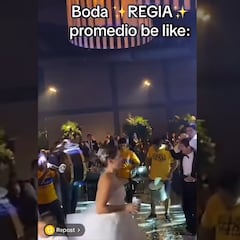 Vídeo: ¡Boda regia! Con tambores, trompetas y jerseys de Tigres, esta pareja celebró su compromiso