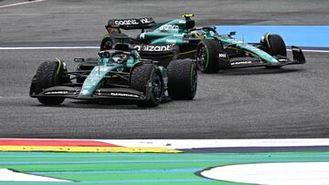 Lance Stroll y Fernando Alonso (Aston Martin AMR23). Spielberg, Austria. F1 2023.