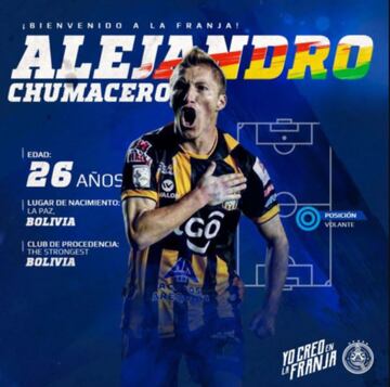 Pese a que sonó para llegar a Pumas, el seleccionado boliviano terminó por firmar contrato con la Franja.