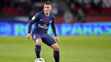 El centrocampista italiano del PSG, Marco Verratti, durante un partido.