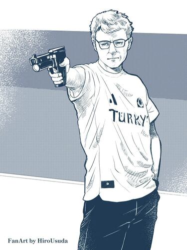 El arte inspirado en Yusuf Dikec, el John Wick turco