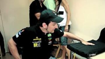 <b>ASÍ, SÍ. </b>Isidre Esteve, ayer, con el cojín que pronto será modificado.