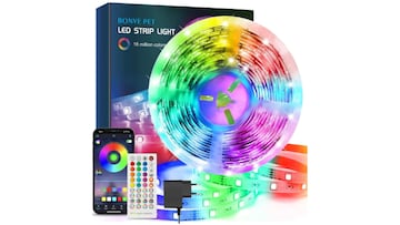 Tira de luces led RGB de 5 metros en Amazon