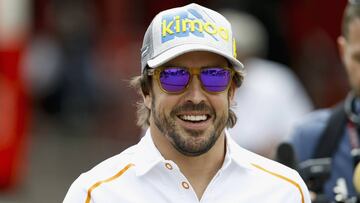 Fernando Alonso, en Barcelona.