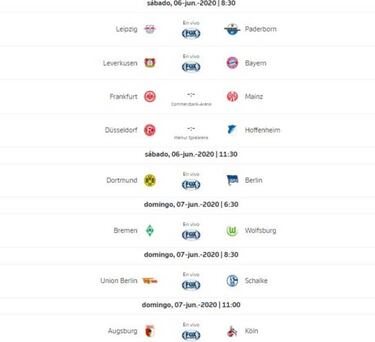 Fechas, horarios y canales de transmisión de la Bundesliga: Jornada 30
