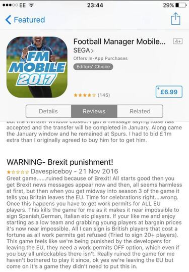 Brexit supporter not keen on how it has affected Football Manager