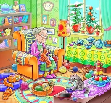 Encuentra la pelota en cinco segundos: el acertijo visual de la abuela que te sorprenderá