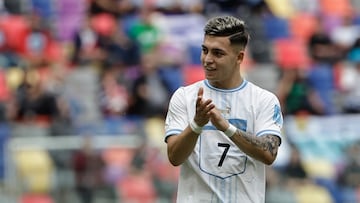 AMDEP2883. SANTIAGO DEL ESTERO (ARGENTINA), 01/06/2023.- Anderson Duarte de Uruguay hoy, en un partido de los octavos de final de la Copa Mundial de Fútbol sub-20 entre Gambia y Uruguay en el estadio Único de Ciudades en Santiago del Estero (Argentina). EFE/ Juan Ignacio Roncoroni
