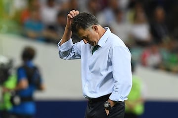 Juan Carlos Osorio, durante la derrota de México ante Alemania.