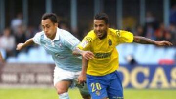 Las Palmas arañó un punto en Balaídos con 10 desde el 10'