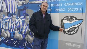 El exjugador Pablo Gómez, en el estadio