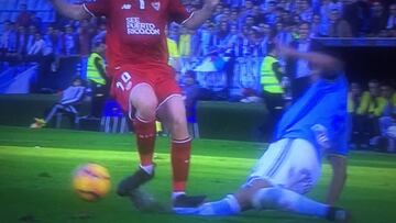 La entrada de Nasri sobre Cabral.