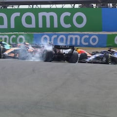 Russell destroza la carrera de Carlos Sainz en una curva