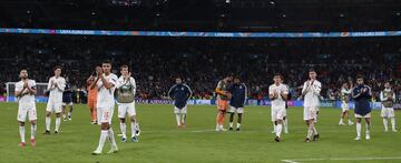 Los jugadores de España tras sere eliminados en la tanda de penaltis.