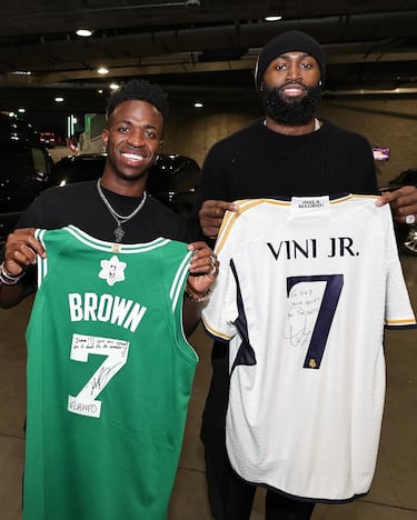 Vinicius Júnior y Jaylen Brown.