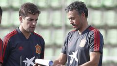 Robert Moreno y Luis Enrique, con la selecci&oacute;n de Espa&ntilde;a.