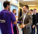 Bartomeu regresó al vestuario para arengar al equipo culé