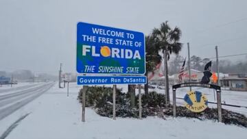 Una inusual tormenta invernal azota el sur de Estados Unidos, trayendo nevadas a Florida, un estado usualmente cálido: zonas afectadas y temperaturas.