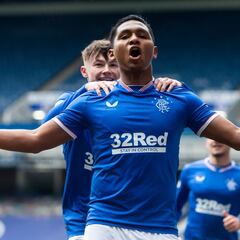 Alfredo Morelos, campeón de la Liga de Escocia con Rangers