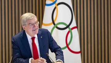 Thomas Bach, en una reuni¨®n del COI en Lausana (Suiza).